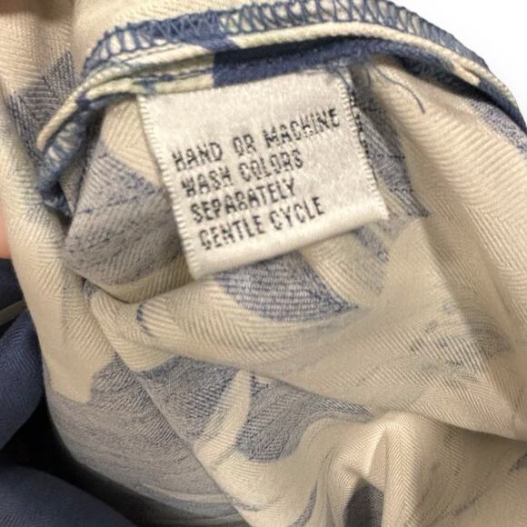 Paradise Originals 100% Silk Hawaiian Sheath Dress Size Medium Sleeveless Blue - Picture 8 of 8